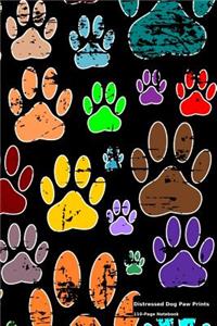 Distressed Dog Paw Prints