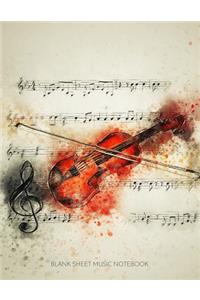 Blank Sheet Music Notebook