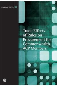 Trade Effects of Rules on Procurement for Commonwealth Acp Members, 92