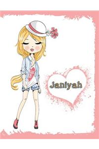 Janiyah: Personalized Book with Name, Notebook, Journal, Diary, 105 Lined Pages, 8 1/2