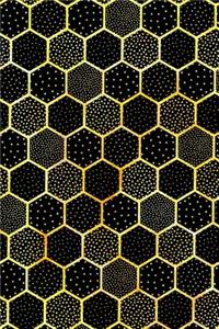 Journal Notebook Polka Dots and Hexagons Pattern 6