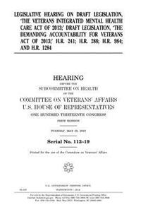 Legislative hearing on draft legislation
