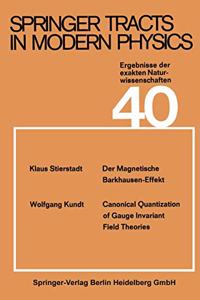 SPRINGER TRACTS IN MODERN PHYSICS