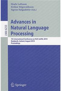 Advances in Natural Language Processing: 7th International Conference on NLP, IceTAL 2010, Reykjavik, Iceland, August 16-18, 2010, Proceedings