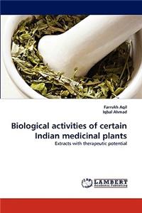 Biological Activities of Certain Indian Medicinal Plants