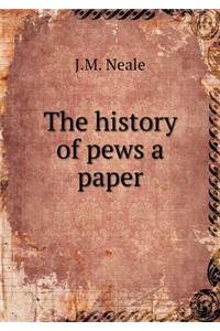 The History of Pews a Paper