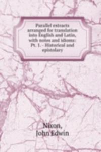 Parallel extracts arranged for translation into English and Latin