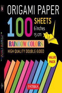 Origami Paper 100 Sheets Rainbow Colors 6