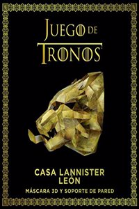 Juego de Tronos. Casa Lannister: leon: Mascara 3D y soporte de pared