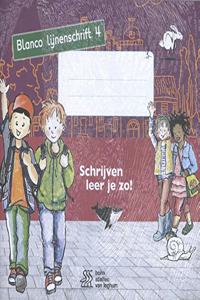 Schrijven Leer Je Zo! - Blanco Lijnenschrift 4 - Set Van 5 Ex.