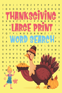 Thanksgiving Large Print Word Search