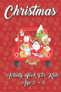 Christmas Activity Book for Kids Age 5-8