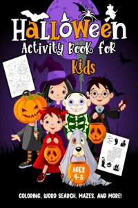 Halloween Activity Book for Kids Ages 4-8