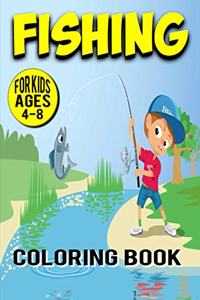 Fishing Coloring Book for Kids Ages 4-8