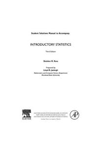 Introductory Statistics, Student Solutions Manual (E-Only)