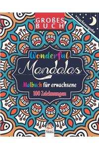 Wonderful Mandalas - Nachtausgabe - Malbuch für Erwachsene