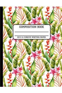 Composition Book Cursive Writing Paper