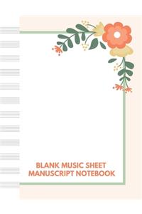 Blank Music Sheet Manuscript Notebook