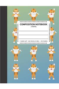 Composition Notebook Tigers