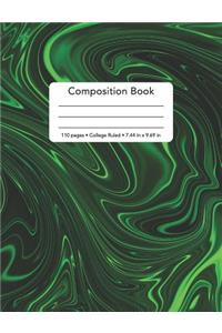 Composition Book - 110 Pages - College Ruled - 7.44 in x 9.69 in