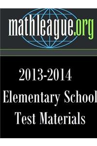 Elementary School Test Materials 2013-2014