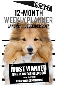 2017 Pocket Weekly Planner - Most Wanted Shetland Sheepdog