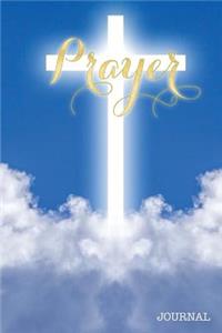 Prayer Journal Glowing Cross Heaven Clouds