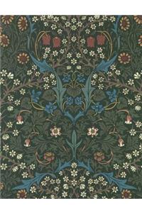 Blackthorn, William Morris Blank Journal: 160 Blank Pages, 8,5x11 Inch (21.59 X 27.94 CM) Soft Cover / Paperback