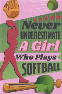 Never Underestimate a Girl Who Plays Softball