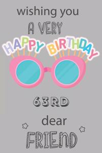 Wishing You A Very Happy 63rd Birthday Dear Friend