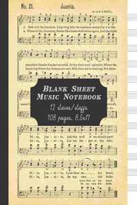 Blank Sheet Music Notebook