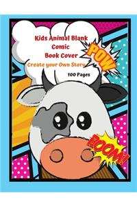 Kids Animal Blank Comic Book Cover Create your Own Story 100 Pages