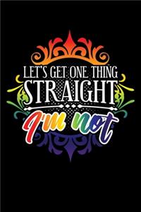 Let's Get One Thing Straight, I'm Not