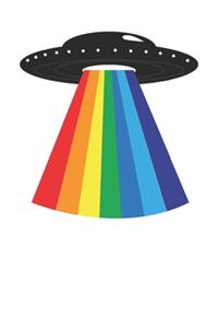 Awesome Rainbow Abduction UFO 120 Page Notebook Lined Journal for Believers in Aliens
