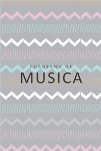 cuaderno de musica: Cuaderno de pentagramas Libro de música ideal para escribir notación musical con 120 paginas