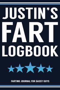 Justin's Fart Logbook Farting Journal For Gassy Guys