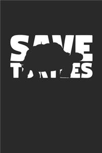 Save Turtles Notebook - Turtles Gift - Vintage Endangered Animal Journal - Extinction Animals Diary for Turtle Lovers
