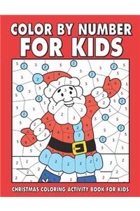 Christmas Color by number for kids