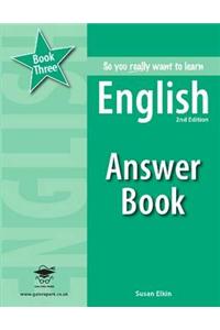 So You Really Want to Learn English Book 3 Answer Book