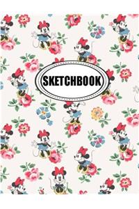 Sketchbook : Floral bg 08: 120 Pages of 8.5 x 11 Blank Paper for Drawing, Doodling or Sketching (Sketchbooks)