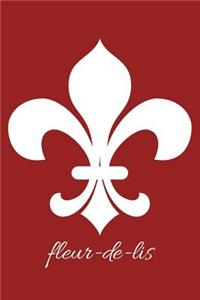 fleur-de-lis - Brick Red Blank Notebook
