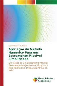 Aplicação de Método Numérico Para um Escoamento Miscível Simplificado