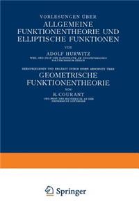 Vorlesungen Über Allgemeine Funktionentheorie Und Elliptische Funktionen