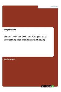Bürgerhaushalt 2012 in Solingen und Bewertung der Kundenorientierung