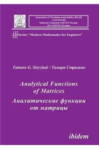 Analytical Functions of Matrices