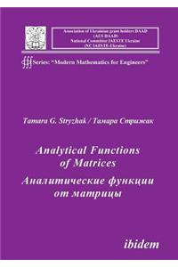 Analytical Functions of Matrices.