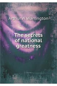 The Secrets of National Greatness