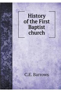 History of the First Baptist church