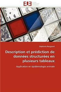 Description Et Pr�diction de Donn�es Structur�es En Plusieurs Tableaux