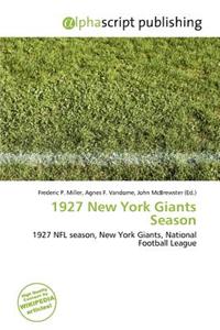1927 New York Giants Season